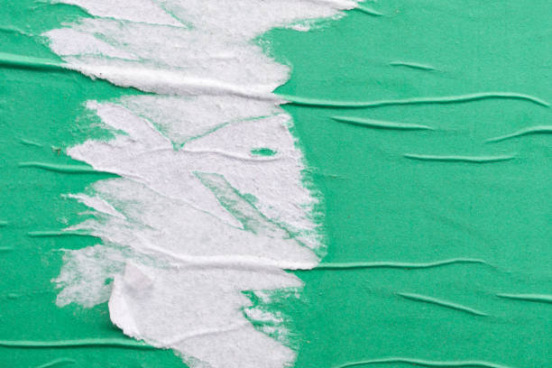 istock Creased poster texture. Close-up. 1072693224
