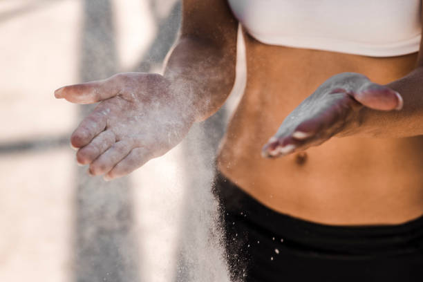 istock Woman clapping hands with magnesium 1072730686