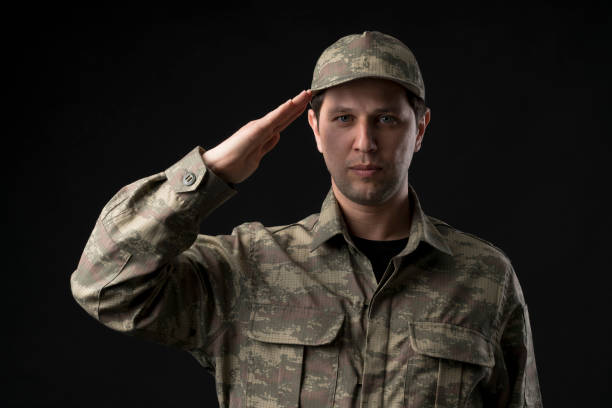 istock Male Soldier Portrait 1072732172