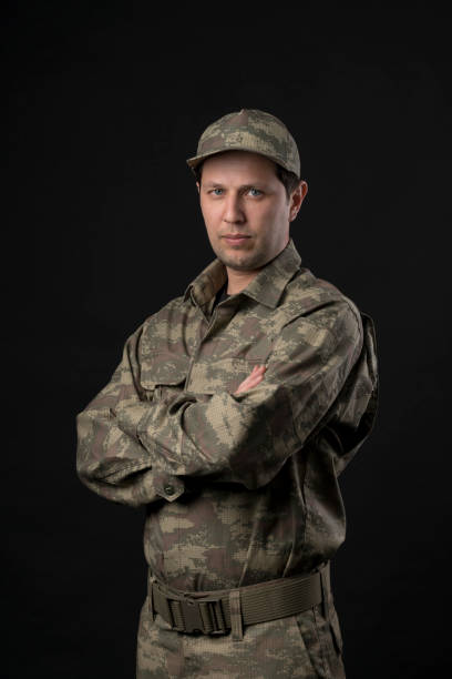 istock Male Soldier Portrait 1072732968