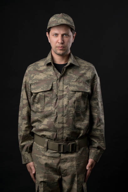 istock Male Soldier Portrait 1072732972
