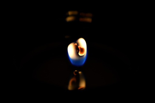 A close up shot of a candle flame.