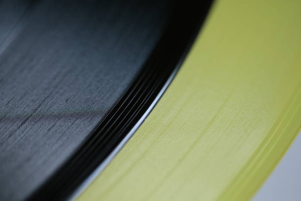 istock Black and yellow records 1072762596