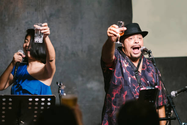 istock Multi-ethnic jazz music group performing at stage 1072800018