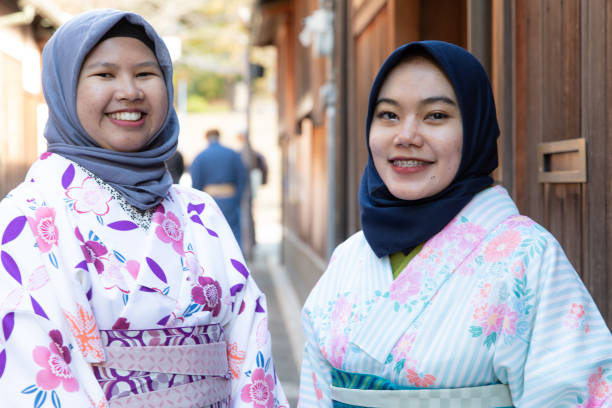 istock Muslim women in kimono 1072807512