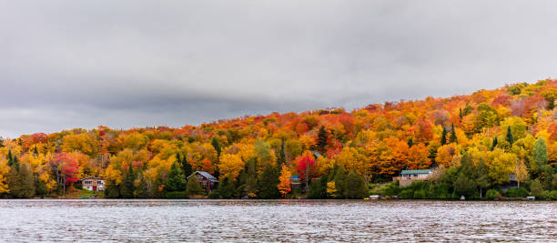 istock Falls vibrant colors, cottage country, Quebec, Canada. 1072808846