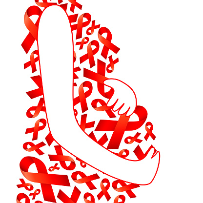 World aids day concept. Vector illustration isolated on white background.