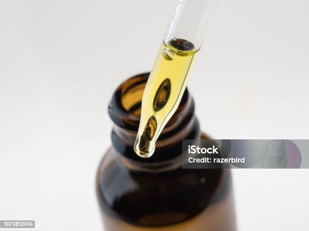 Container With Cbd Oil Cannabis Live Resin Extraction Isolated On White Medical Marijuana Concept Closeup Stock Photo - Download Image Now