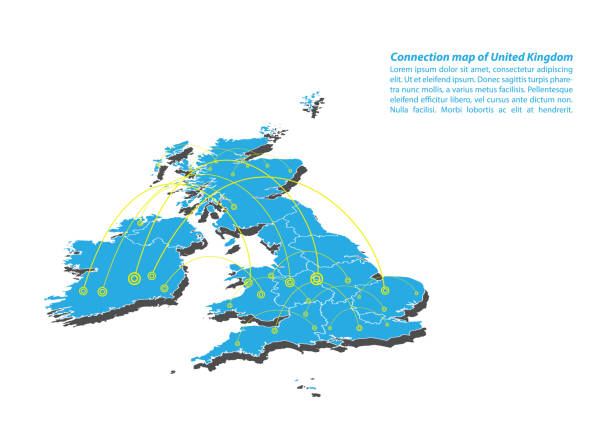 istock Modern of Map connections network design, Best Internet Concept of map business from concepts series 1072816740