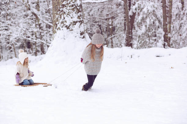 istock Sisters Playing in the Snow 1072830032