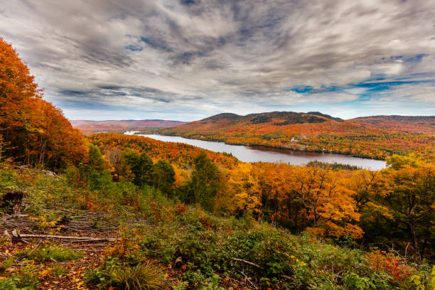 istock Falls vibrant colors, cottage country, Quebec, Canada. 1072834162