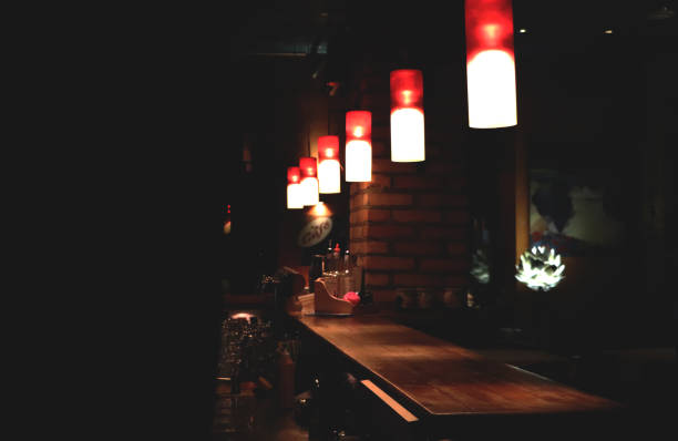istock Bar counter in the night cafe 1072843720