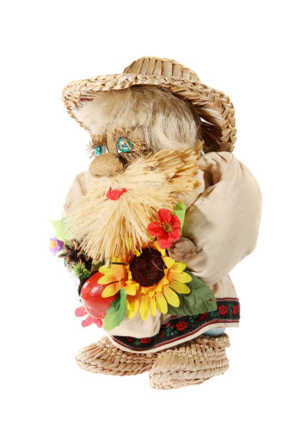 rag-doil or apotrope for apotropaic eye in the form of goblin on the white background\