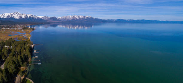 istock Lake Tahoe panoramic aerial drone viewn blue summer time bliss 1072872092