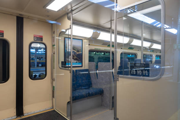 Toronto, Canada - Sept. 23, 2018: A commuter train is waiting for passengers on Union Station of Toronto.