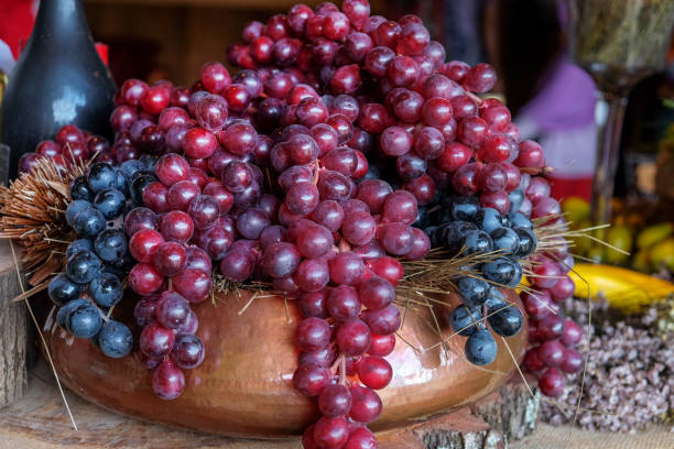 istock Close up of red grapes 1072920626