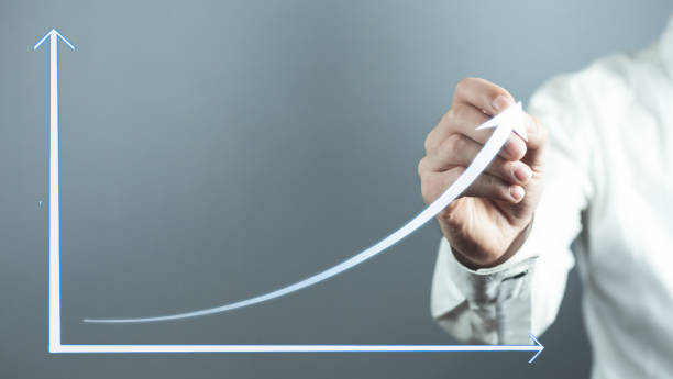 istock Businessman drawing growth chart. Business concept 1072921840