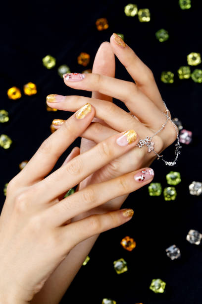 istock a woman's nail, designed with nail art 1072923472