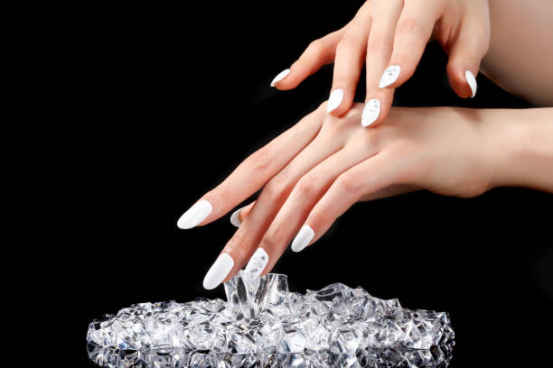 istock a woman's nail, designed with nail art 1072923484