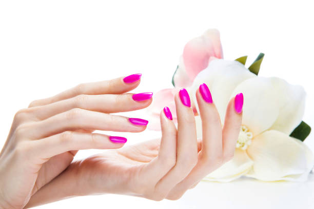 istock a woman's nail, designed with nail art 1072923632