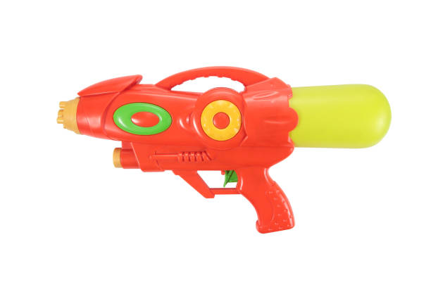 istock Plastic water gun toy isolated over white 1072931892