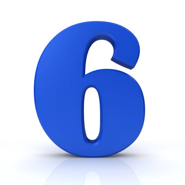 istock number 6 blue 3d sign icon 1072933332