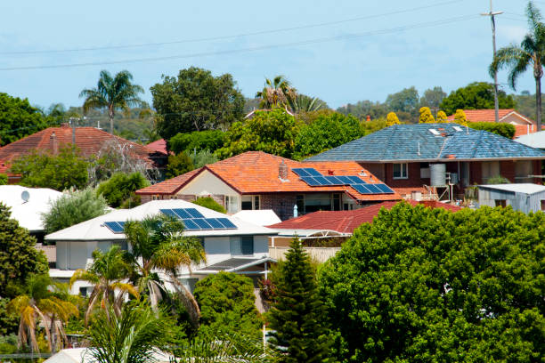 Residential Solar Panels Residential Solar Panels western australia photos stock pictures, royalty-free photos & images