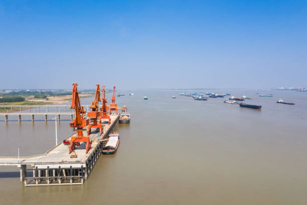 istock aerial view of cargo whar 1072937830