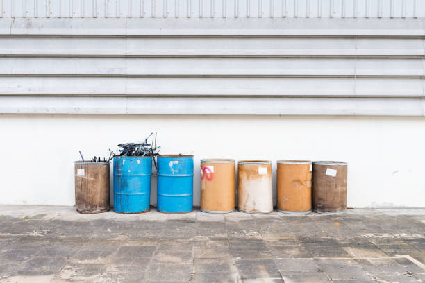 istock Fuel tank with Cardboard Drums 1072942062