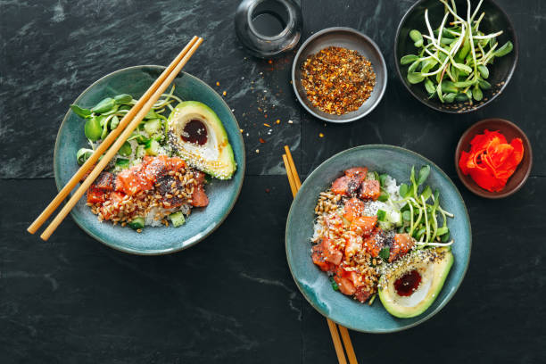 istock Poke bowls with ponzu dressing 1072946548