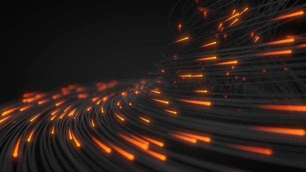 istock black strings with glowing heads in dark. 3d illustration 1072955210