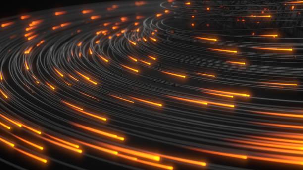 istock black strings with glowing heads in dark. 3d illustration 1072957880