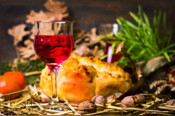 istock Orthodox Christmas eve bread and arrangement 1072960756