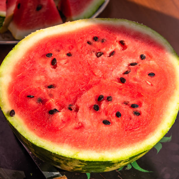 istock Half a delicious watermelon in the sun 1072976504