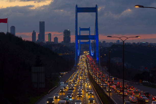 istanbul evening and big bridge