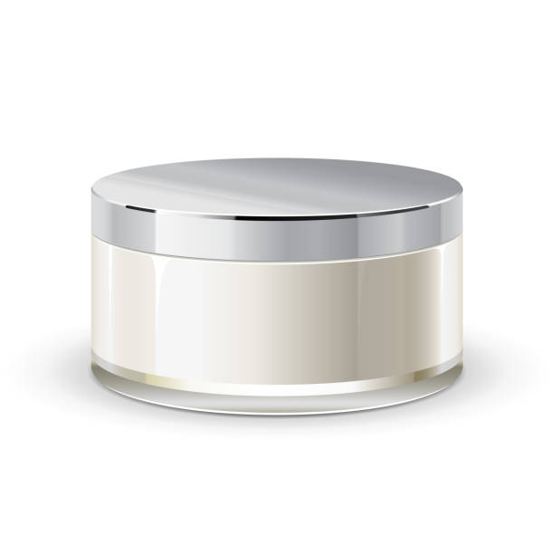 istock Cream, Gel Or Powder, Light Gray, White, Brown, Glass Jar Can Cap Bottle. Blank On White Background Isolated. Ready For Your Design. Product Packing Vector EPS10 1072987420