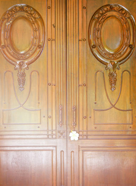 istock intage style wood carving door 1072999832