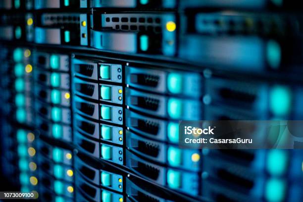 Extreme Nahaufnahme Des Supercomputers Stockfoto und mehr Bilder von Netzwerkserver - Netzwerkserver, Serverraum, Technologie