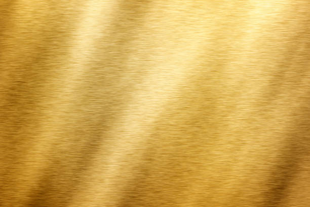 brushed brass texture stock photo