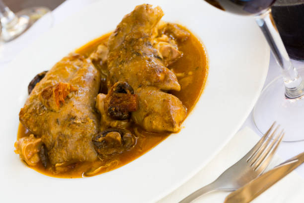 istock Pork knuckles and mushrooms in gravy 1073009902