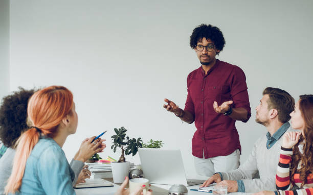 istock Group of multi ethnic people during business meeting 1073017868