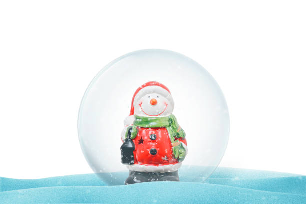 istock Isolated Christmas crystal magic ball on snow. 1073018122