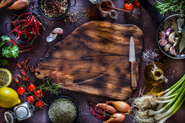 Cooking and seasoning background