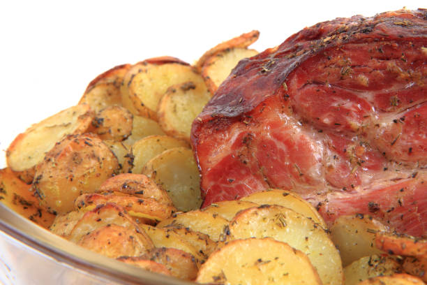 istock smoked and grilled meat with potatoes slice 1073035492