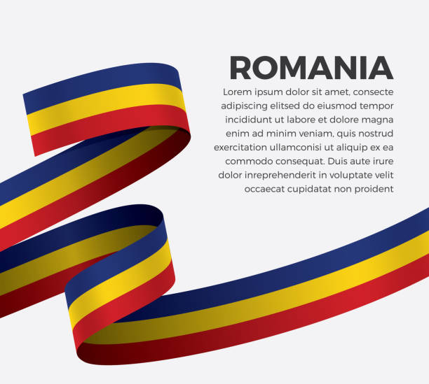 tło flagi rumunii - romania romanian culture romanian flag flag stock illustrations