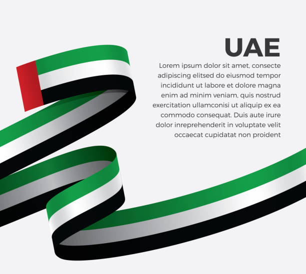 фон флага оаэ - flag of the united arab emirates stock illustrations
