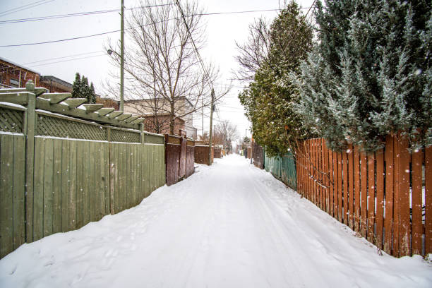 istock Montreal alley during a snowfall 1073039026