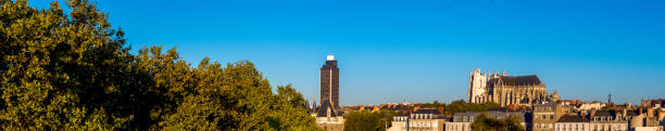 Panoramic view of Nantes city center
