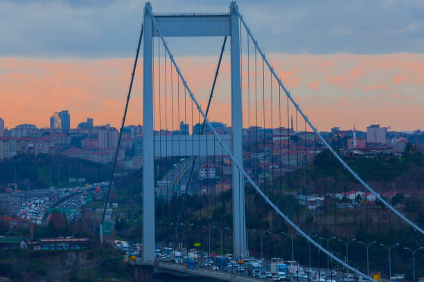 istock Istanbul sunset and beautiful bridge 1073039456