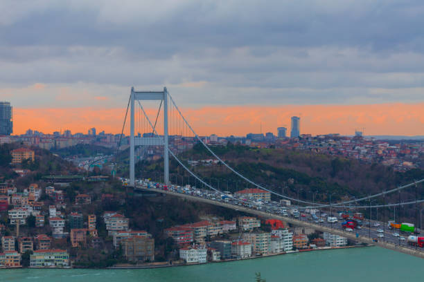 istock Istanbul sunset and beautiful bridge 1073040850
